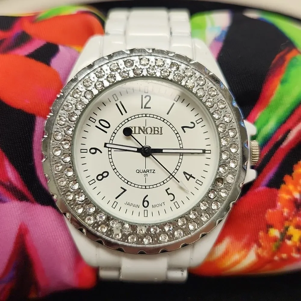 SINOBI Quartz Rhinestone Water Resistance Watch